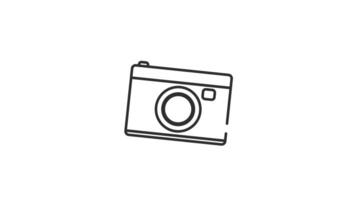 looping motion graphic animation of a camera icon with an alpha channel video