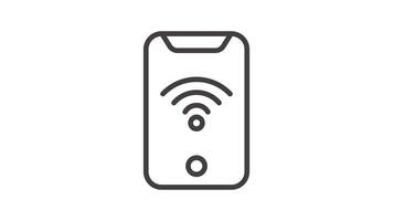 Animated Wireless Connection Signal on Mobile Device video