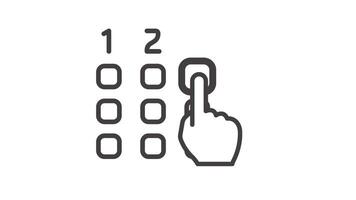Secure Digital Pin Authentication Animated Icon video