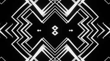 Dynamic Abstract animation of shapes. Black and white. video