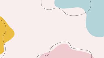 animation of Playful Composition of Organic Color Shapes Surrounding an Open Area for Creativity and Customization video