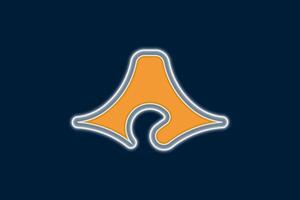 Official flag of Shizuoka. Prefecture in Japan. Glow effect concept. vector