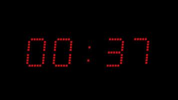 40 seconds countdown timer with red digital clock suitable for deadlines, time management, time is running out and countdown themes in design projects video