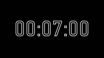 10 seconds countdown timer with white digital timer suitable for time management concepts, deadlines, scheduling, presentations, technology, productivity video