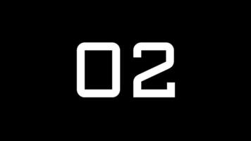 5 seconds digital countdown timer on a black background suitable for presentations, graphic elements and other media production video