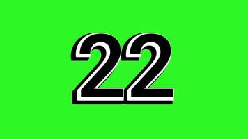 25 seconds countdown timer with bold and eye catching number on green screen video