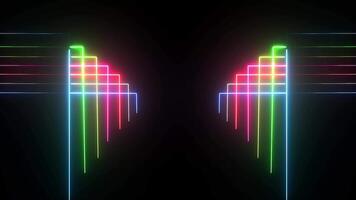 Neon Glowing Lights - 4K Technology Background in Seamless Loop video