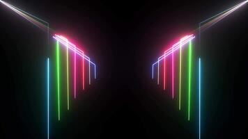 Neon Futuristic Background - Seamless Loop with Colorful Tech Lighting video