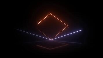 4K Neon Lights Animation Futuristic Tech Background with Seamless Loop video