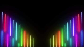 4K Seamless Loop - Neon Lights with Futuristic Tech Background Animation video