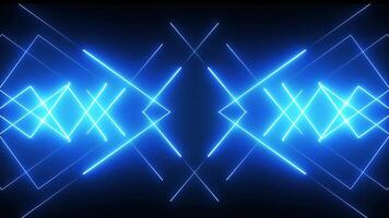 Neon Futuristic Abstract Background - 4K Seamless Loop with Glowing Lights video