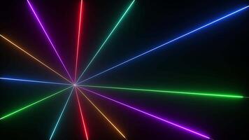 Glowing Technology Lights - Neon Abstract Background in 4K Seamless Loop video