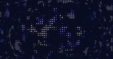Abstract Pattern of Glowing Dots in a Dark Background Animation 4K video