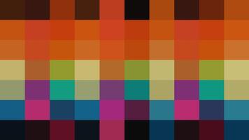 Mosaic grid animation in multi colors. Background looping animation video