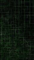 An abstract digital design consisting of intersecting green lines, reminiscent of a network of interconnected circuits or data flow. video