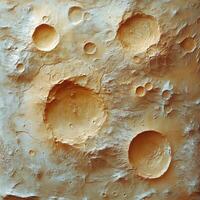 Exploring the Martian surface and its craters on the red planet revealing geological features of Mars photo