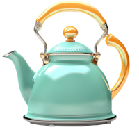 Elegant turquoise teapot golden accents symbolizing sophistication tea culture the of brewing perfection png
