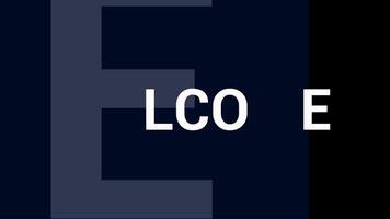 3d render text motion welcome white font of a black background video