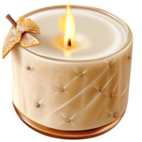 Elegant scented cle in a decorative glass jar a soothing aroma for relaxation ambiance png