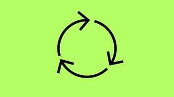 A green background with a circular arrow pointing to the left video