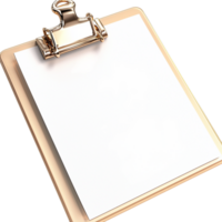 Stylish clipboard featuring a golden frame represents organization, productivity, the functionality of elegant office accessories. png