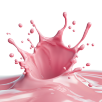 Vibrant pink liquid splashing dynamically, forming anistic freeflowing shape, capturing movement expressive creativity. png