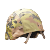 Stylish military camouflage helmet a strong durable protective shell, ensuring maximum safety in action. png