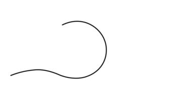 nest with eggs drawn with one line animation. easter line art animation video