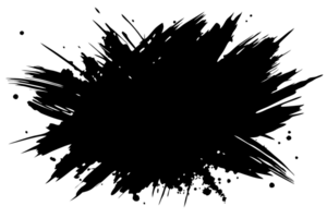 Abstract Circular Burst Design Grunge Ink Splatter Frame for Text png