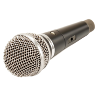 Professional Dynamic Microphone Isolated on White Background for Music, Podcast, and Broadcasting png