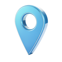 3D Shiny Blue Location Pin Icon GPS Navigation Marker for Maps png