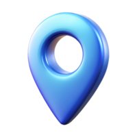 3D Glossy Blue Location Pin Icon Navigation App Marker Design png