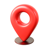3D Red Location Pin Icon Realistic GPS Marker for Maps and Navigation png