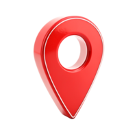 3D Red Location Pin Icon Modern GPS Marker for Maps Navigation png