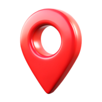 3D Red Map Pointer Icon Location Marker for GPS Navigation App png