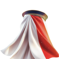 Elegant flowing fabric displaying the national colors in a stylish design png