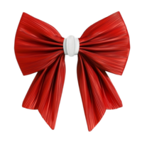 Elegant red bow tied perfectly symmetrical loops silky texture png