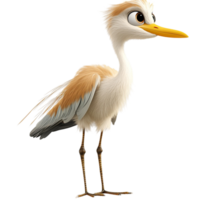 Tall white heron sting gracefully near the waters edge looking for fish focused eyes png