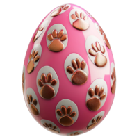 Decorative Easter egg ed beautiful golden pink patterns covering its surface png
