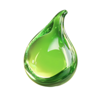 Shiny green liquid droplet a smooth reflective surface looking fresh vibrant symbolizing nature purity png