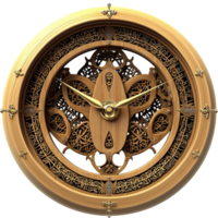 Elegant golden clock a detailed design looking luxurious classic perfect for time enthusiasts png
