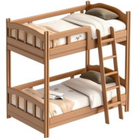 Wooden bunk bed sturdy frame looking functional practical perfect for spacesaving bedroom designs png