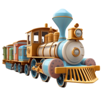 Classic wooden toy train a colorful ed body small rolling wheels png