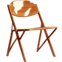 Elegant wooden folding chair sleek design symbolizing simplicity comfort practicality png