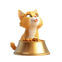 Elegant cat figurine golden details symbolizing grace sophistication feline charm png