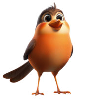 Tiny brown robin soft feathers perched gracefully while chirping a melodious cheerful morning song png