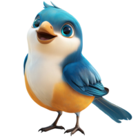 Adorable bluebird bright feathers perched gracefully on an invisible branch png