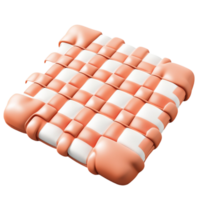 Soft woven blanket a checkered pattern folded neatly on a surface png
