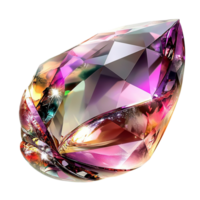 Shimmering multicolored gemstone brilliant facets reflecting light beautifully looking luxurious dazzling mesmerizing png