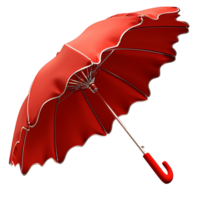 Bright red umbrella opened widely symbolizing shelter comfort rain protection and the elegance of classic accessories png